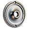 Beaded Doorknob Rosette, Brushed Nickel