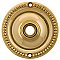 Beaded Doorknob Rosette, Polished Lacquered Brass