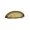 Traditional Cup or Bin Pull, 3" on center, French Antique Brass