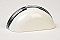 White & Polished Chrome Metal Bin Pull