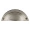 Solid Brass Classic Cup or Bin Pull, Satin Nickel