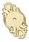 Ribbon and Reed Cabinet Knob or Pull Backplate - Polished Brass