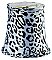Mini Fabric Lamp Shade, White Tiger Print