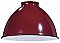 Industrial Style Metal Dome Shade -Red -7-1/16"