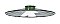 Industrial Style Mirrored Flat Metal Shade -Green -10-1/4"