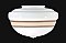 Schoolhouse Shade with Tan Band -12" diameter
