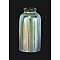 Blue Iridescent Cylinder Art Glass Shade -with Rib Optic.