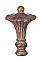 Royal Style Large Lamp Finial, Antique Brass