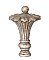 Royal Style Large Lamp Finial, Brushed Nickel
