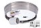 Satin Nickel Flush Mount Collar Light Fixture, 6" Fitter