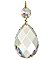 Strass Crystal Chandelier Swedish Almond Pendalogue Prism - Hand Cut and Polished - 2.5"