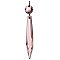 Pink Glass Cut U-Drop Prism, 3"