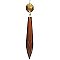 Amber Glass Cut U-Drop Prism, 3"