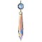 Aurora Borealis Glass Cut U-Drop Prism, 3"