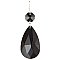 Black Half Cut Glass Pendalogue, 2"