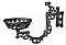 Cast Iron Early American Reflector Oil Lamp Wall Bracket