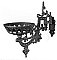 Cast Iron Early American Oil Lamp Wall Bracket
