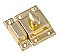 Large Economy Cabinet Latch - Oval Knob - Polished Brass
