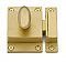 Traditional Spring Loaded Oval Knob Cabinet Latch - Satin Brass