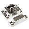 Solid Brass Surface Mount Cabinet Latch, Bright Chrome