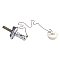 Replacement Rubber Stopper, Chain and Attachment for Sink Drain - Polished Chrome