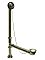 Clawfoot Tub Bath Drain and Overflow Unit - Chain and Rubber Stopper - Brushed Nickel