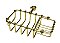 Riser Mount Soap & Sponge Holder for Clawfoot Bathtub - Polished Brass