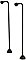 22" Single Offset Water Supply Line Set for Clawfoot Bathtubs - Matte Black