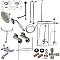 Kingston Brass CCK1141PX Vintage Clawfoot Tub Faucet Package with Shower Enclosure, Polished Chrome