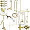 Kingston Brass CCK2142PL Vintage High-Arc Gooseneck Clawfoot Tub Faucet Package, Polished Brass