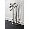 Kingston Brass Freestanding Clawfoot Tub Faucet Package with Supply Line - Brushed Nickel