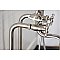 Kingston Brass Freestanding Clawfoot Tub Faucet Package with Supply Line - Brushed Nickel