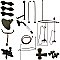 Kingston Brass CCK3185AL Vintage Down Spout Clawfoot Tub Faucet Package, Oil Rubbed Bronze