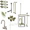 Kingston Brass CCK4148PL Vintage Gooseneck Clawfoot Tub Faucet Package, Brushed Nickel