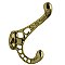 Solid Brass Victorian Coat Hook, Polished Brass