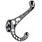 Solid Brass Victorian Coat Hook, Bright Chrome