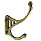Solid Brass Classic Coat Hook, Antique Brass