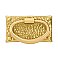 Arts & Crafts Collection Hammered Oval Ring Pull - Satin Brass