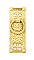 Arts & Crafts Collection Hammered Vertical Ring Pull - Satin Brass