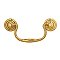 Polished Brass Colonial Revival Drawer Pull - 3-1/2" on center