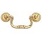 Polished Brass Colonial Revival Drawer Pull - 3" on center