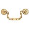 Polished Brass Colonial Revival Drawer Pull - 3-1/2" on center