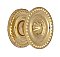 Small 1" Diameter Colonial Revival Beaded Sheraton Knob - Polished Brass