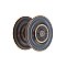 Antique Brass Sheraton Style Cabinet Knob with Backplate - 1-5/8"