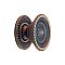 Antique Brass Sheraton Style Cabinet Knob with Backplate - 1-1/4"