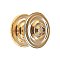 Polished Brass Sheraton Style Cabinet Knob with Backplate - 2"