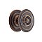 Antique Brass Sheraton Style Cabinet Knob with Backplate - 2"