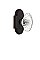 Complete Door Hardware Set - with Cottage Plate with Oval Fluted Crystal Knob