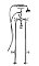 Freestanding Tub Filler / Faucet with Metal Hand Shower and Supply Lines with Shut-Off Valves - 6" on Center