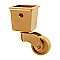 Square Cup Caster - Polished Brass